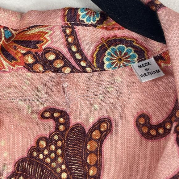 ALC Sullivan Linen Top Oversized Boxy Fit Women Size XS Button Front Lightweight - Picture 3 of 16